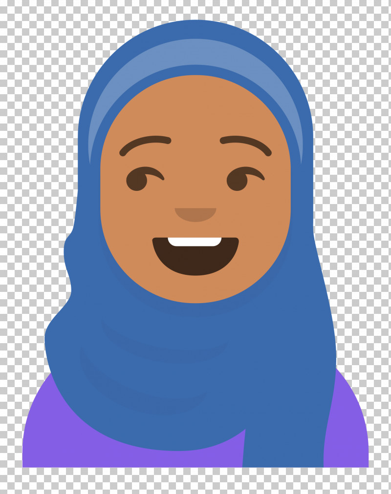 Hijab Avatar PNG, Clipart, Electric Blue M, Face, Facial Hair, Forehead, Happiness Free PNG Download