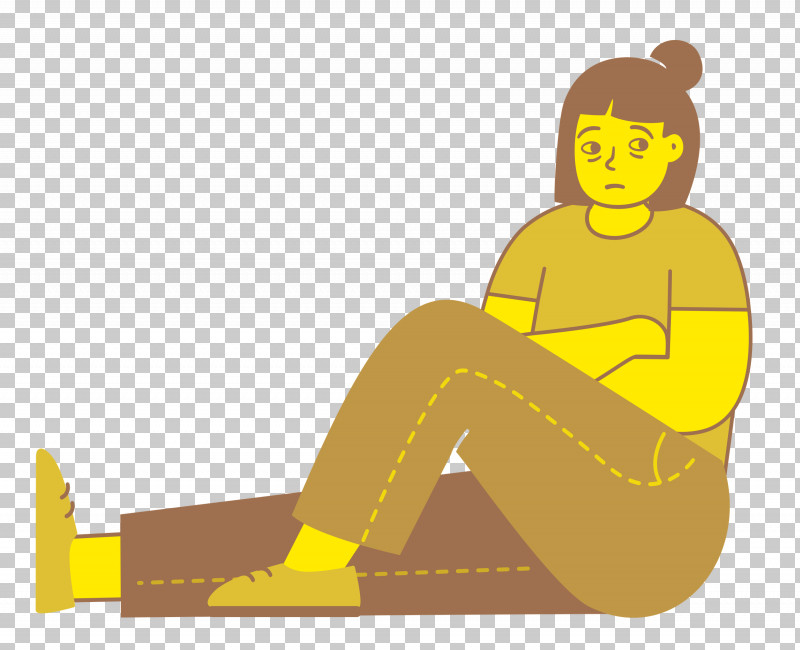 Sitting On Floor Sitting Woman PNG, Clipart, Biology, Cartoon, Character, Girl, Happiness Free PNG Download