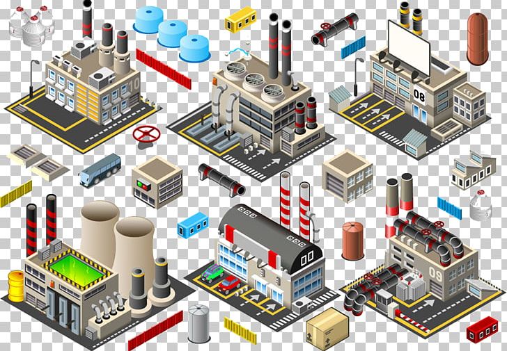 Factory Building Industry Isometric Projection PNG, Clipart, Amusement Park, Archi, Building, Computer Hardware, Computer Network Free PNG Download