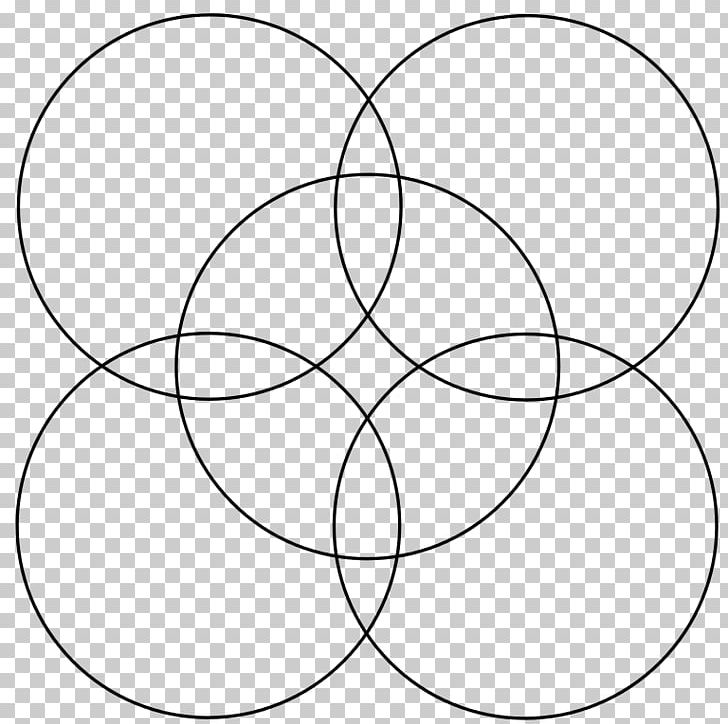 Overlapping Circles Grid Drawing Line Art PNG, Clipart, Angle, Area, Black, Black And White, Borromean Rings Free PNG Download