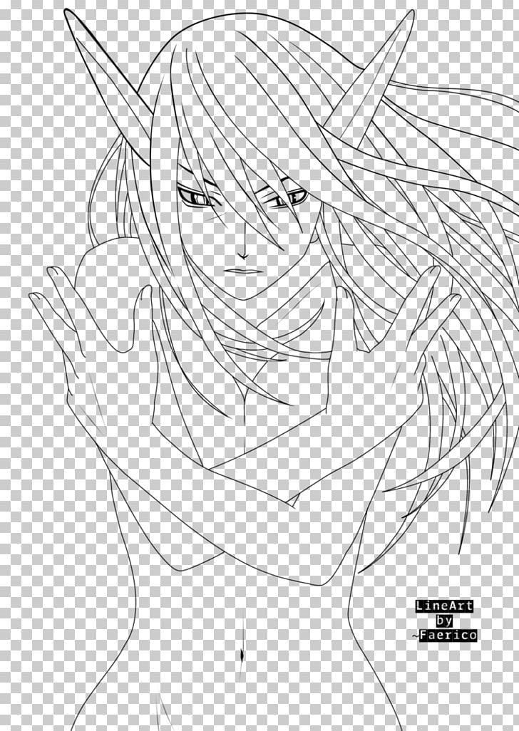 Line Art Elfen Lied Rena Ryugu Color Sketch PNG, Clipart, Area, Arm, Artwork, Black, Black And White Free PNG Download