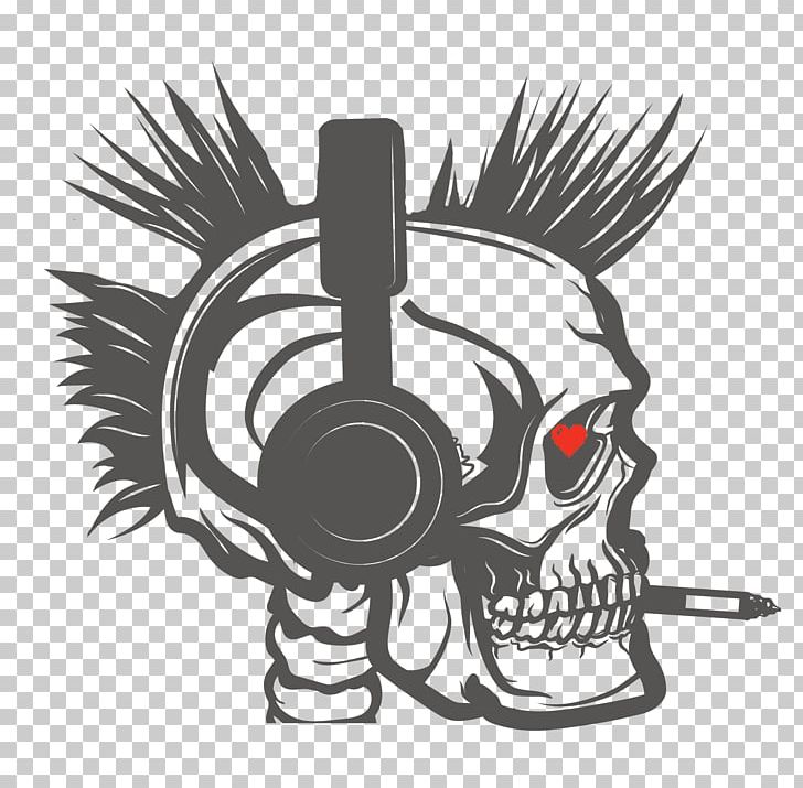 Wall Decal Skull Sticker PNG, Clipart, Art, Black And White, Bone, Decal, Fantasy Free PNG Download
