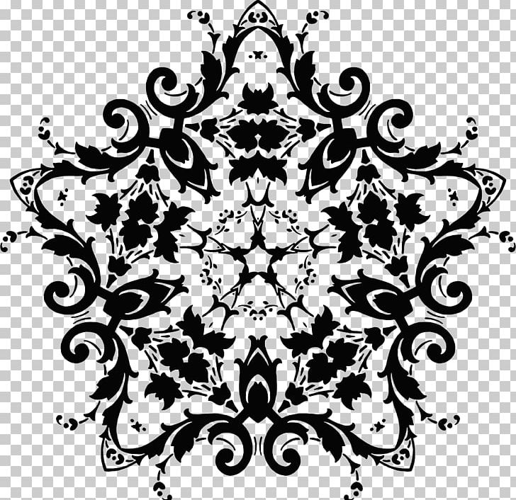 Damask Floral Design Flower PNG, Clipart, Art, Black, Black And White, Circle, Damask Free PNG Download