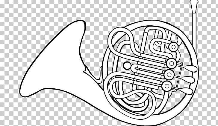 French Horns Drawing PNG, Clipart, Angle, Area, Black And White, Brass Instruments, Circle Free PNG Download