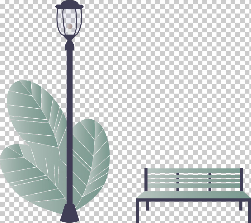 Street Light Park Bench PNG, Clipart, Furniture, Leaf, Line, Park Bench, Plant Free PNG Download