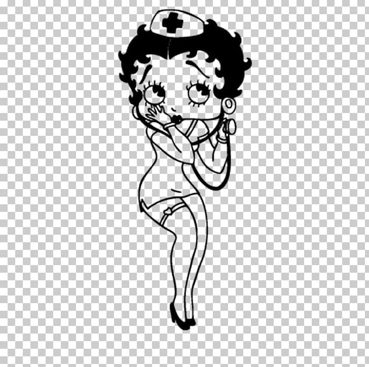 Betty Boop Sketch Cartoon Drawing Sticker PNG, Clipart, Arm, Art, Artwork, Betty, Black Free PNG Download