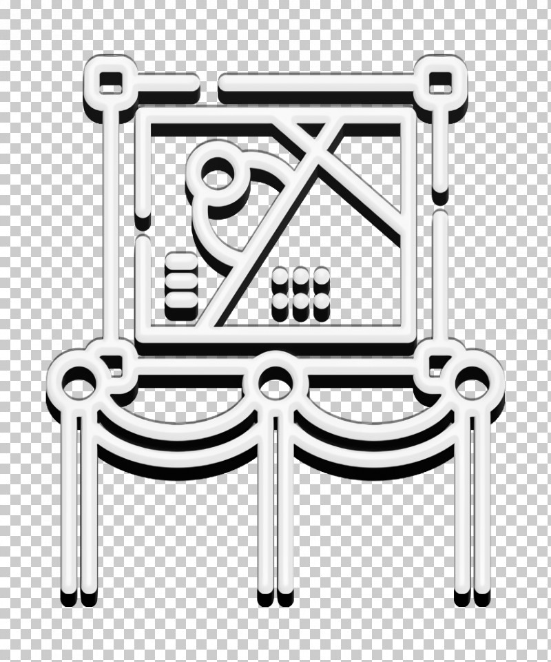 Museum Icon Creative Process Icon Exhibition Icon PNG, Clipart, Black, Black And White, Chair, Creative Process Icon, Exhibition Icon Free PNG Download