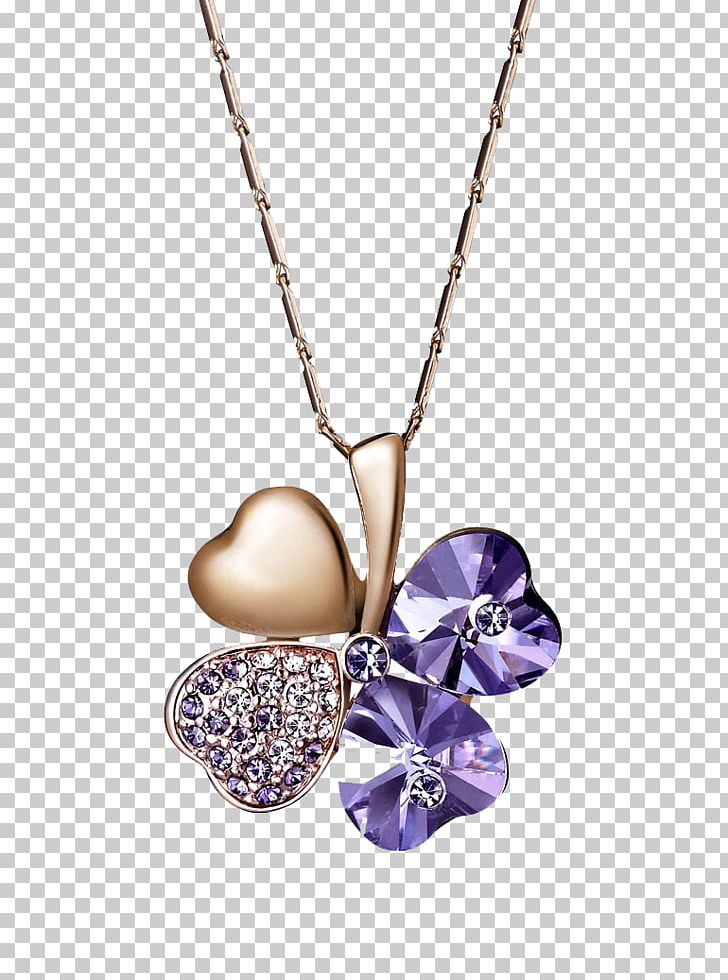 Locket Necklace Four-leaf Clover PNG, Clipart, Amethyst, Body Jewelry, Chain, Clover, Designer Free PNG Download