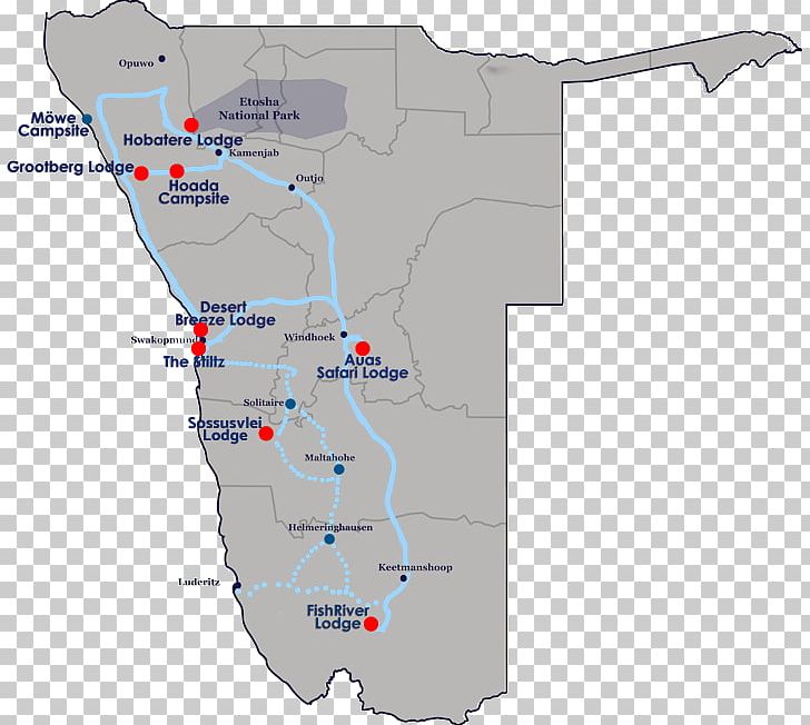 Etosha National Park Fish River Swakop River The Stiltz Map PNG, Clipart, Accommodation, Africa, Area, Diagram, Etosha National Park Free PNG Download