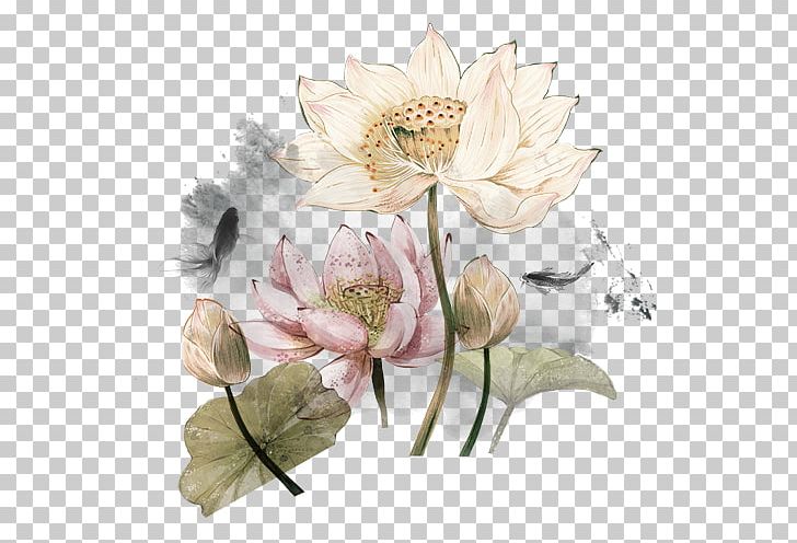 Ink Wash Painting Nelumbo Nucifera Poster Chinoiserie PNG, Clipart, Artwork, Cut Flowers, Decorative, Decorative Pattern, Flora Free PNG Download