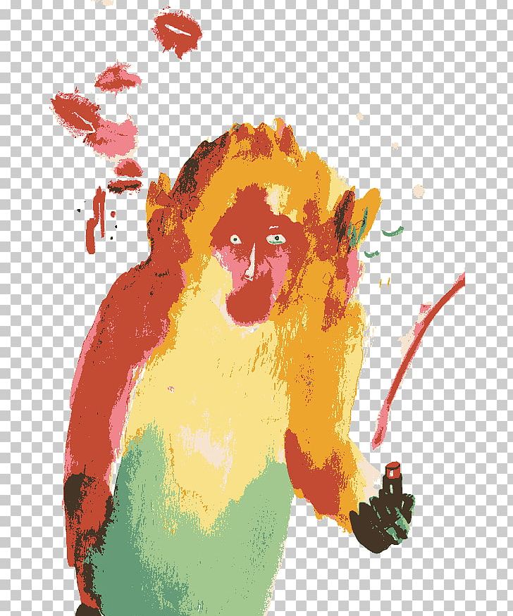 Visual Arts Mad About Monkeys Watercolor Painting Illustration PNG, Clipart, Carnivoran, Cartoon Lipstick, Cartoon Monkey, Fashion Illustration, Fictional Character Free PNG Download