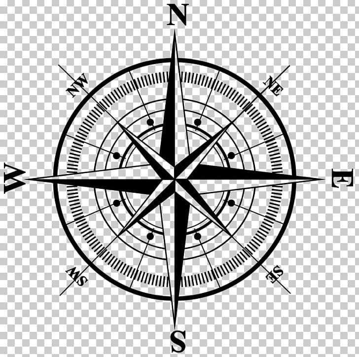 North Compass Rose PNG, Clipart, Angle, Area, Art, Black And White