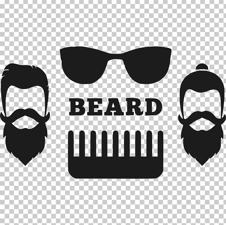 Vintage Clothing Logo Hipster Beard PNG, Clipart, Barber, Beard, Black And White, Brand, Eyewear Free PNG Download