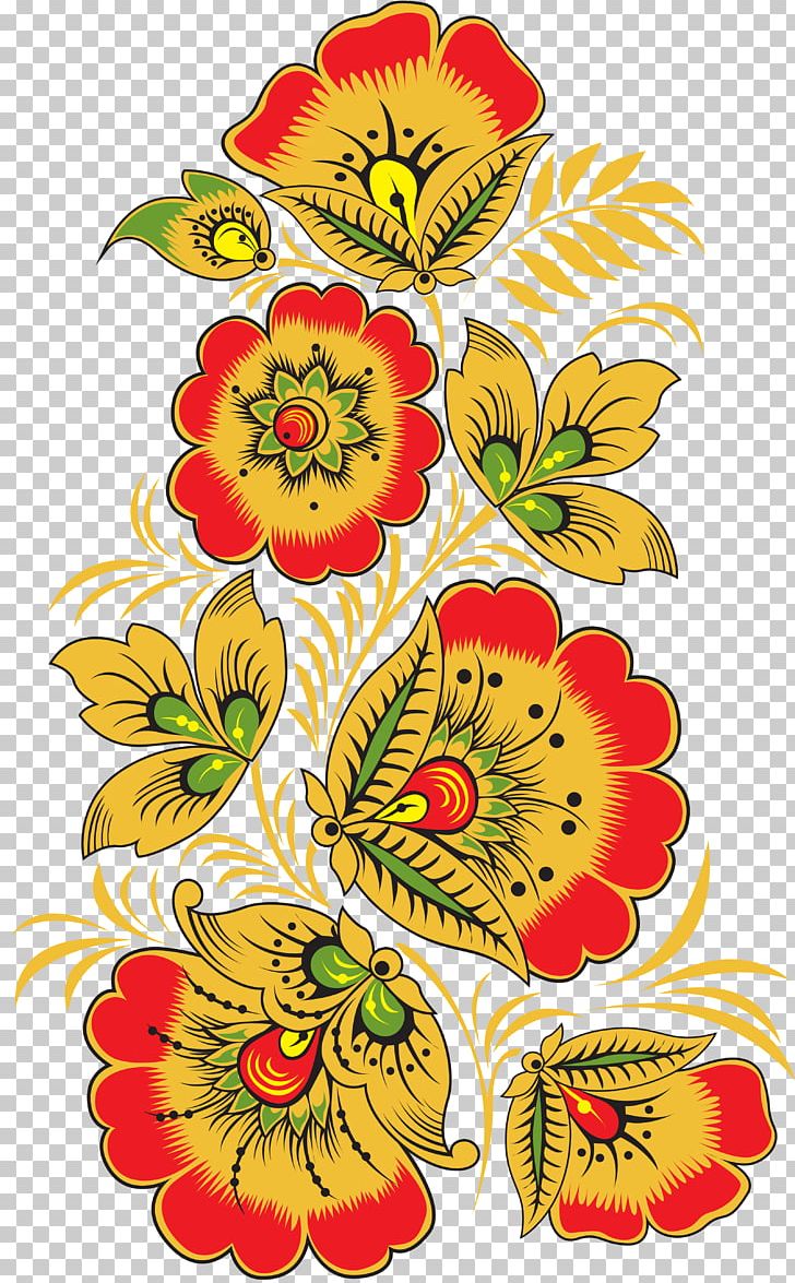 Floral Design Khokhloma Ornament Art PNG, Clipart, Art, Artwork, Chrysanths, Cut Flowers, Flora Free PNG Download