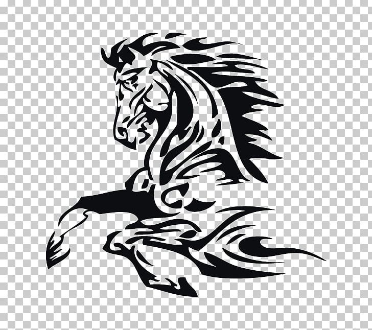 Horse Tattoo Tribe Stallion PNG, Clipart, Big Cats, Black, Black And White, Carnivoran, Cat Like Mammal Free PNG Download