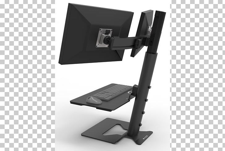 Sit Stand Desk Computer Monitors Multi Monitor Monitor Mount Png