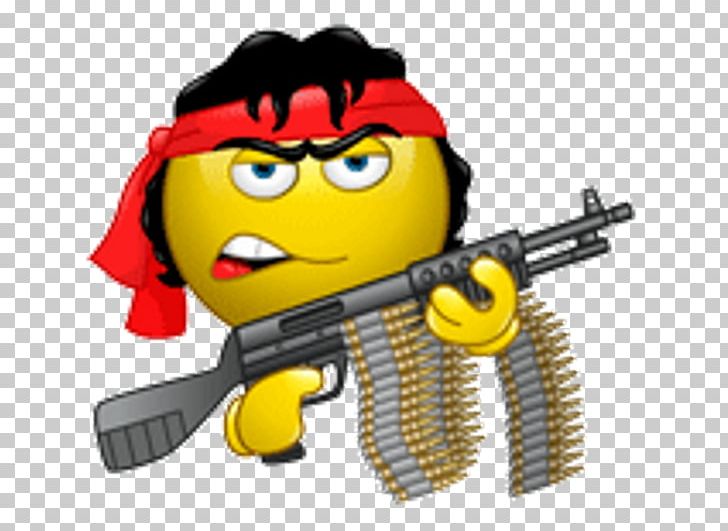 Smiley John Rambo Emoticon PNG, Clipart, Cartoon, Emoji, Emoticon, Fictional Character, Gun Free PNG Download