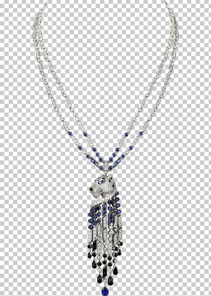 Necklace Sapphire Cartier Onyx Platinum PNG, Clipart, Bead, Body Jewelry, Brilliant, Carat, Cartier Free PNG Download