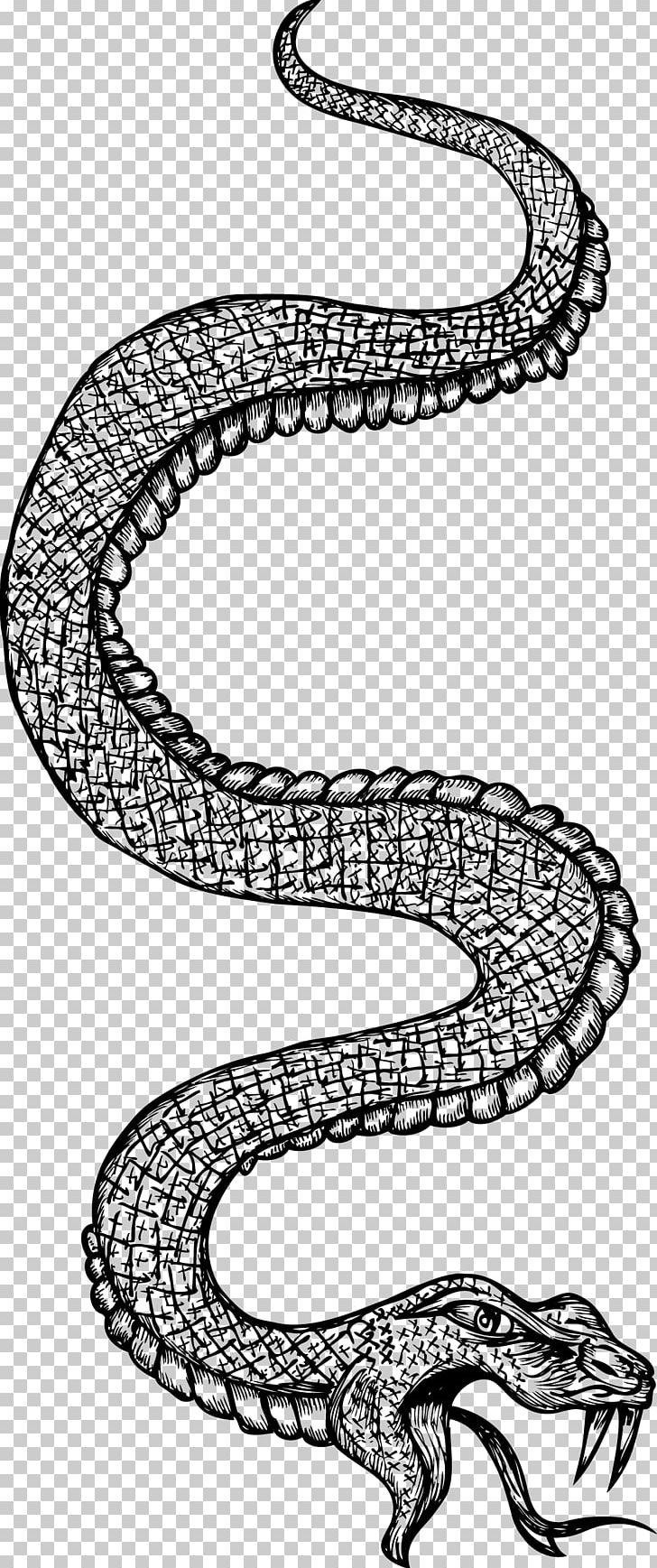 Snake Black And White Line Art PNG, Clipart, Animals, Art, Black And White, Body Jewelry, Drawing Free PNG Download