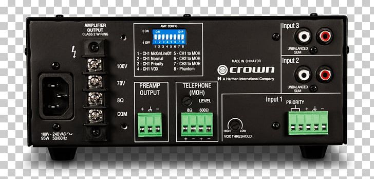 Audio Power Amplifier Crown Audio 160MA Audio Mixers Crown Audio 135MA PNG, Clipart, Amplificador, Amplifier, Audio Equipment, Electrical Wires Cable, Electronic Component Free PNG Download