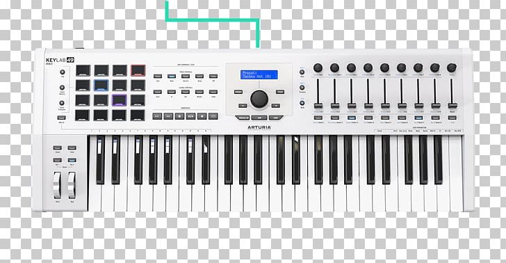 MIDI Controllers Arturia Keylab-MKII-49 MIDI Keyboard PNG, Clipart, Arturia, Controller, Digital Piano, Electronics, Mackie Free PNG Download