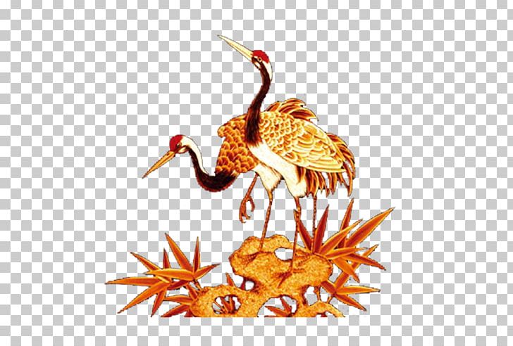 Red-crowned Crane Ink Wash Painting Bird PNG, Clipart, Antiquity, Art, Beak, Bird, Chinese Painting Free PNG Download