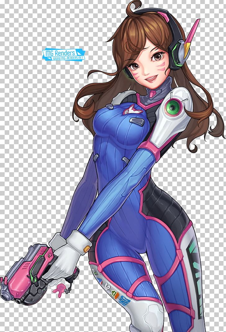 Overwatch D.Va Decal Anime PNG, Clipart, Action Figure, Anime, Bumper Sticker, Cartoon, Character Free PNG Download