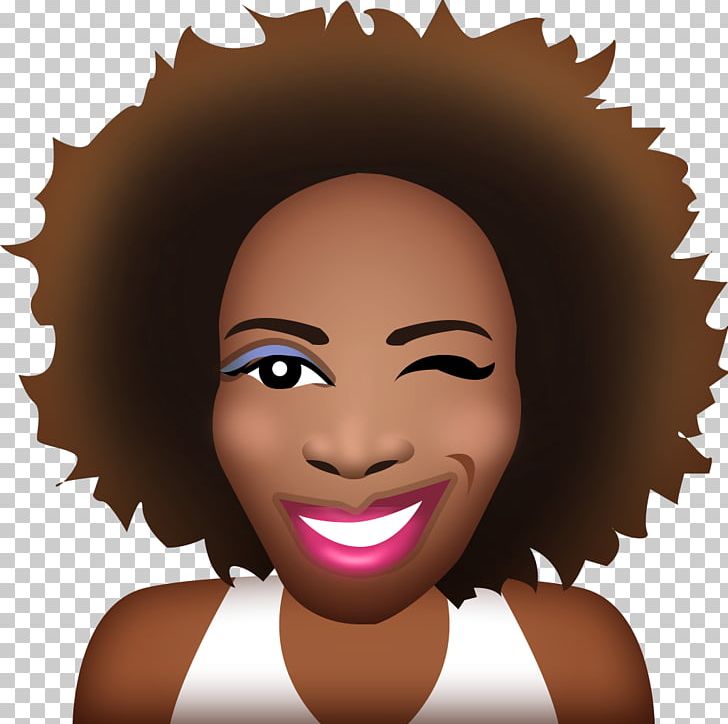 Afro Runner Emoji Hair Coloring Eyelash PNG, Clipart, Afro, Afro Runner, Black, Brown Hair, Cartoon Free PNG Download