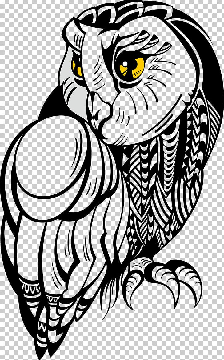 Owl Stock Illustration Drawing PNG, Clipart, Beak, Big Cats, Bird, Color Tattoo, Fictional Character Free PNG Download