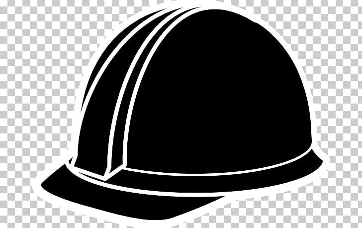 hard hat clipart black and white