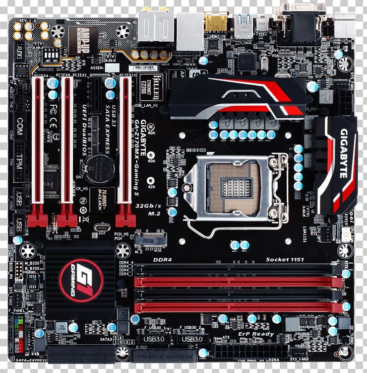 Intel LGA 1151 Motherboard Gigabyte Technology MicroATX PNG, Clipart, Atx, Computer, Computer Component, Computer Hardware, Electronic Device Free PNG Download