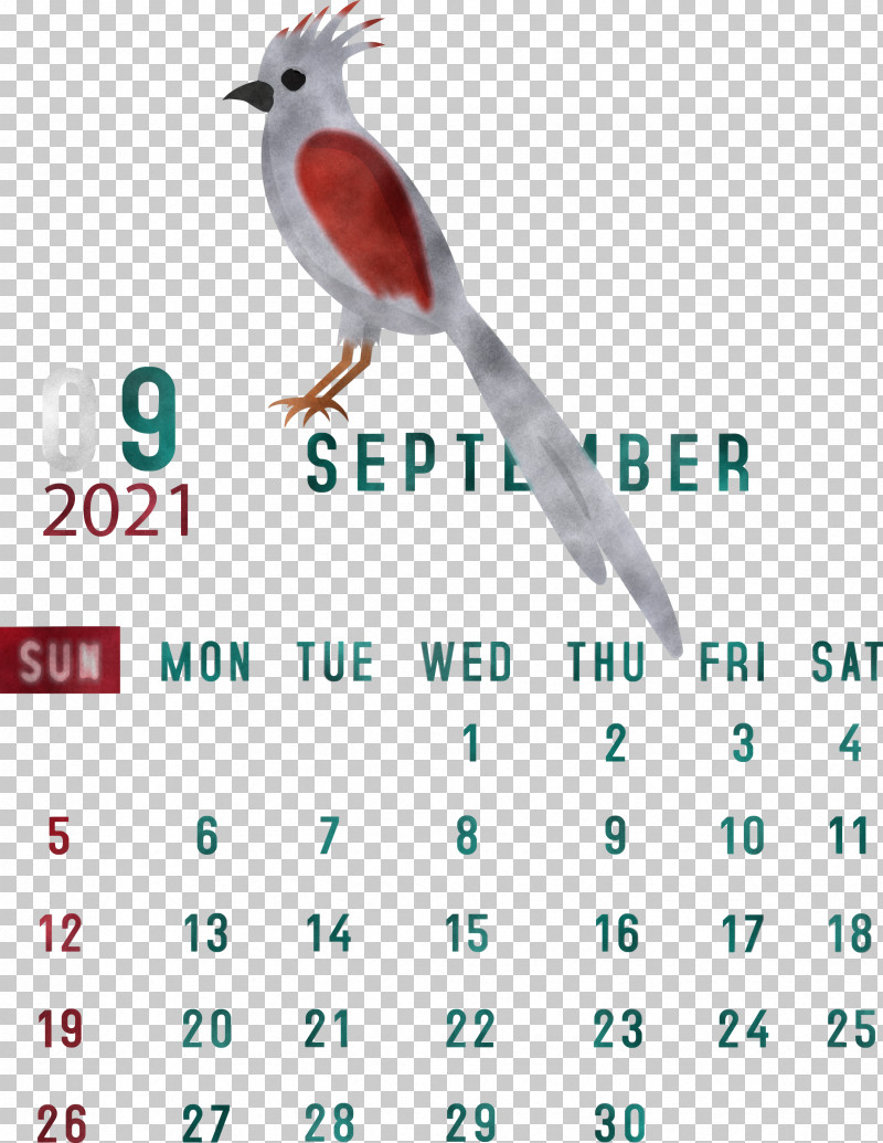 September 2021 Printable Calendar September 2021 Calendar PNG, Clipart, Android, Beak, Biology, Birds, Calendar System Free PNG Download