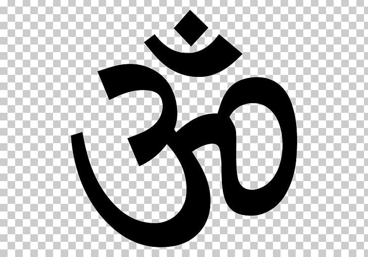 Om Symbol Hinduism PNG, Clipart, Area, Black And White, Brand, Buddhism, Circle Free PNG Download