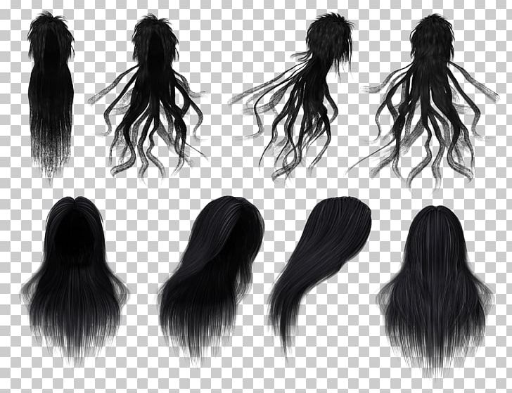 Black Hair Wig Long Hair PNG, Clipart, Black And White, Black Hair, Brown Hair, Hair, Hair Coloring Free PNG Download