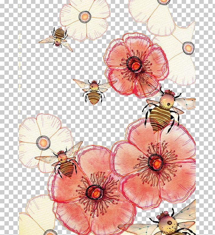 Paper Watercolor Painting Drawing Illustration PNG, Clipart, Art, Bees Honey, Color, Drawing, Flora Free PNG Download