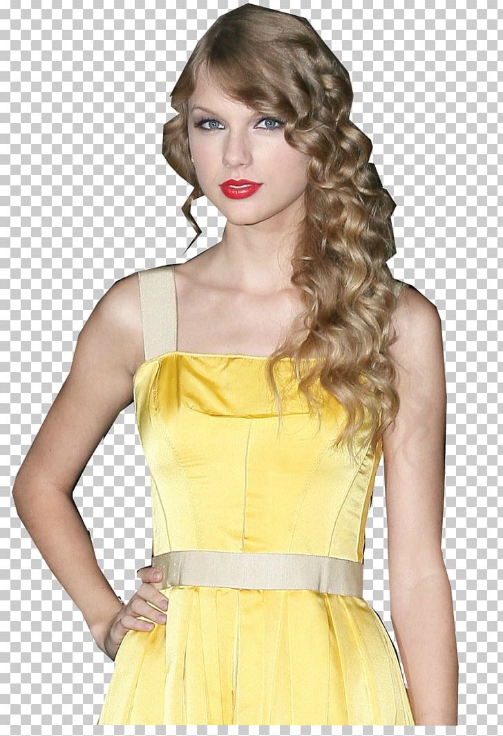 Taylor Swift Fearless Dress Model Yellow PNG, Clipart, Beauty, Blond, Brown Hair, Cocktail Dress, Costume Free PNG Download