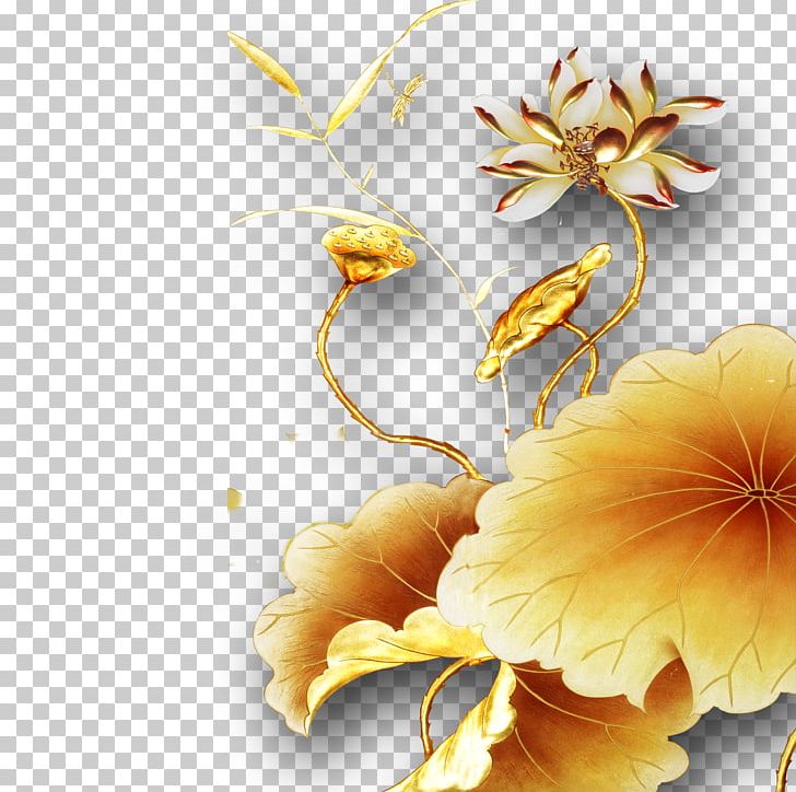 Gold PNG, Clipart, Computer Wallpaper, Designer, Flower, Flowering Plant, Gold Free PNG Download