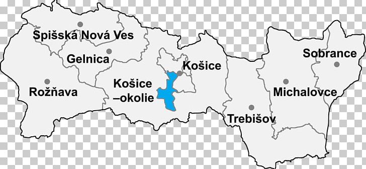Košice II Zemplín Gelnica Košice-okolie District Regions Of Slovakia PNG, Clipart, Administrative Division, Angle, Area, Black And White, Diagram Free PNG Download