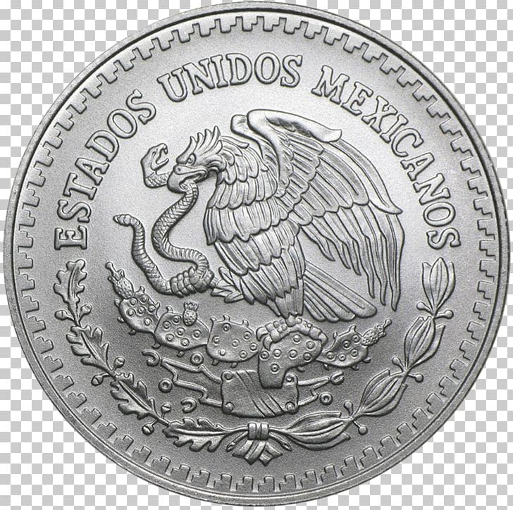 Mexico Libertad Spanish Dollar Silver Coin PNG, Clipart, Black And White, Bullion Coin, Coin, Currency, Dollar Coin Free PNG Download