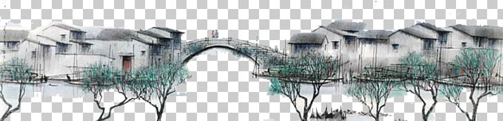 Template Ink Wash Painting PNG, Clipart, Bridge, Bridge Cartoon, Bridges, Bright, Calligraphy Free PNG Download