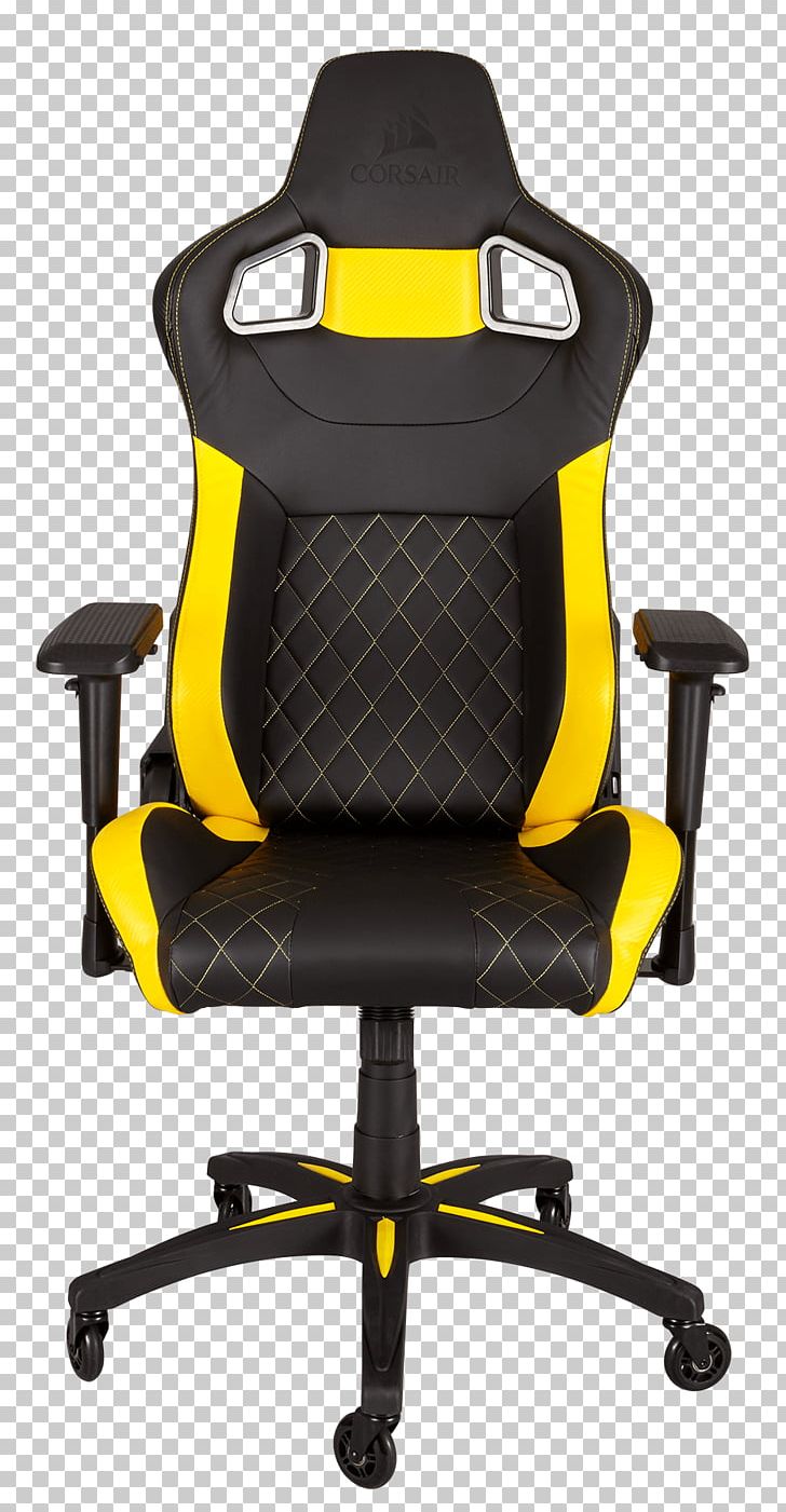 Gaming Chair Office & Desk Chairs Seat Video Game PNG, Clipart, Armrest, Bench, Black Yellow, Car Seat Cover, Caster Free PNG Download