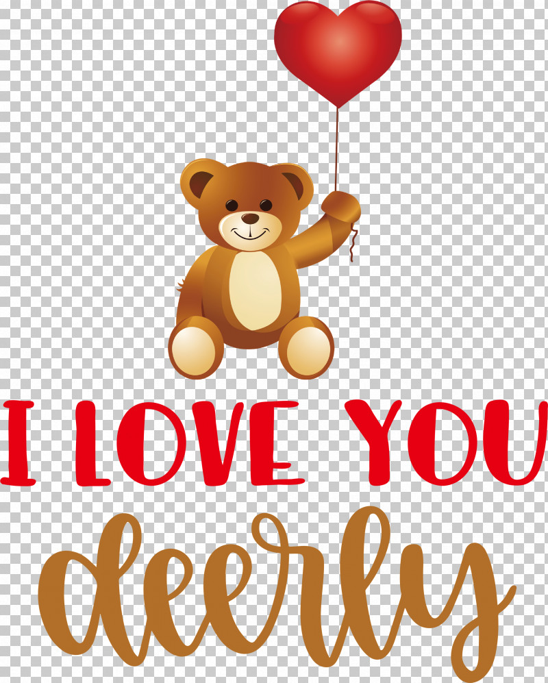 I Love You Deerly Valentines Day Quotes Valentines Day Message PNG, Clipart, Balloon, Bears, Cartoon, Flower, Logo Free PNG Download