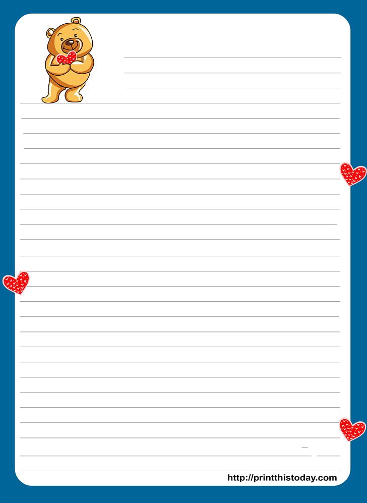 Printing And Writing Paper Stationery Teddy Bear PNG, Clipart, Area, Bear, Blue, Brand, Diddl Free PNG Download