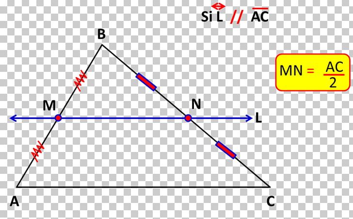 Triangle Midpoint Teorema Da Base Média Do Triângulo PNG, Clipart,  Free PNG Download