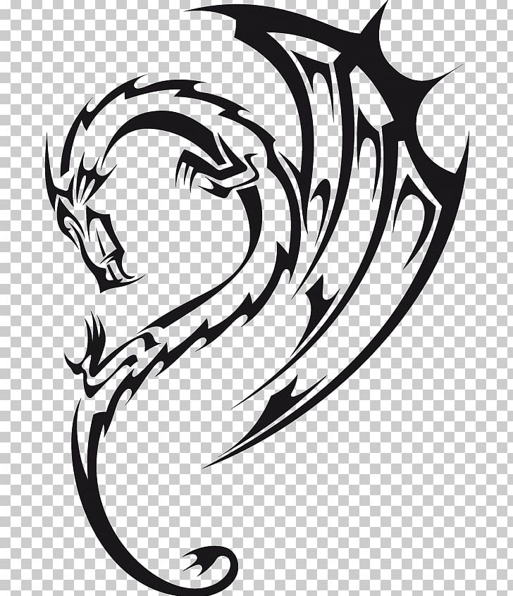 White Dragon Tattoo PNG, Clipart, Art, Artwork, Black, Black And White, Dragon Free PNG Download