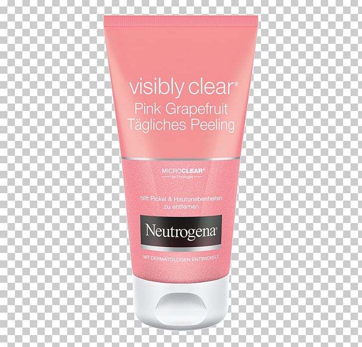 Lotion Exfoliation Neutrogena VISIBLY CLEAR Pink Grapefruit Cream Wash Cleanser PNG, Clipart, Alpha Hydroxy Acid, Beta Hydroxy Acid, Cleanser, Clear, Comedo Free PNG Download