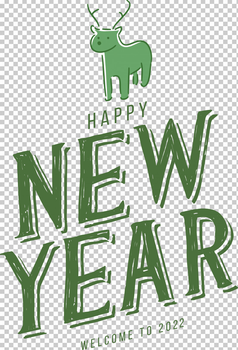 Happy New Year 2022 2022 New Year 2022 PNG, Clipart, Behavior, Deer, Green, Human, Logo Free PNG Download