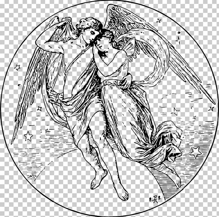 Cupid And Psyche Psyche Revived By Cupid's Kiss Drawing Psiche PNG, Clipart, Apuleius, Art, Artwork, Black And White, Circle Free PNG Download