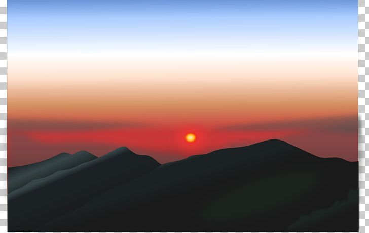Sunrise Mountain Sunset PNG, Clipart, Afterglow, Atmosphere, Clip Art, Computer Icons, Dawn Free PNG Download