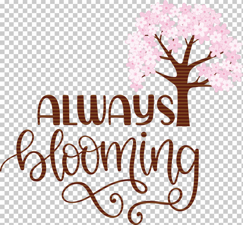 Always Blooming Spring Blooming PNG, Clipart, Blooming, Branching, Flower, Logo, M Free PNG Download